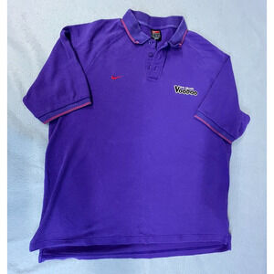 Vtg Nike Louisiana New Orleans Voodoo AFL Purple Polo Shirt XL Football